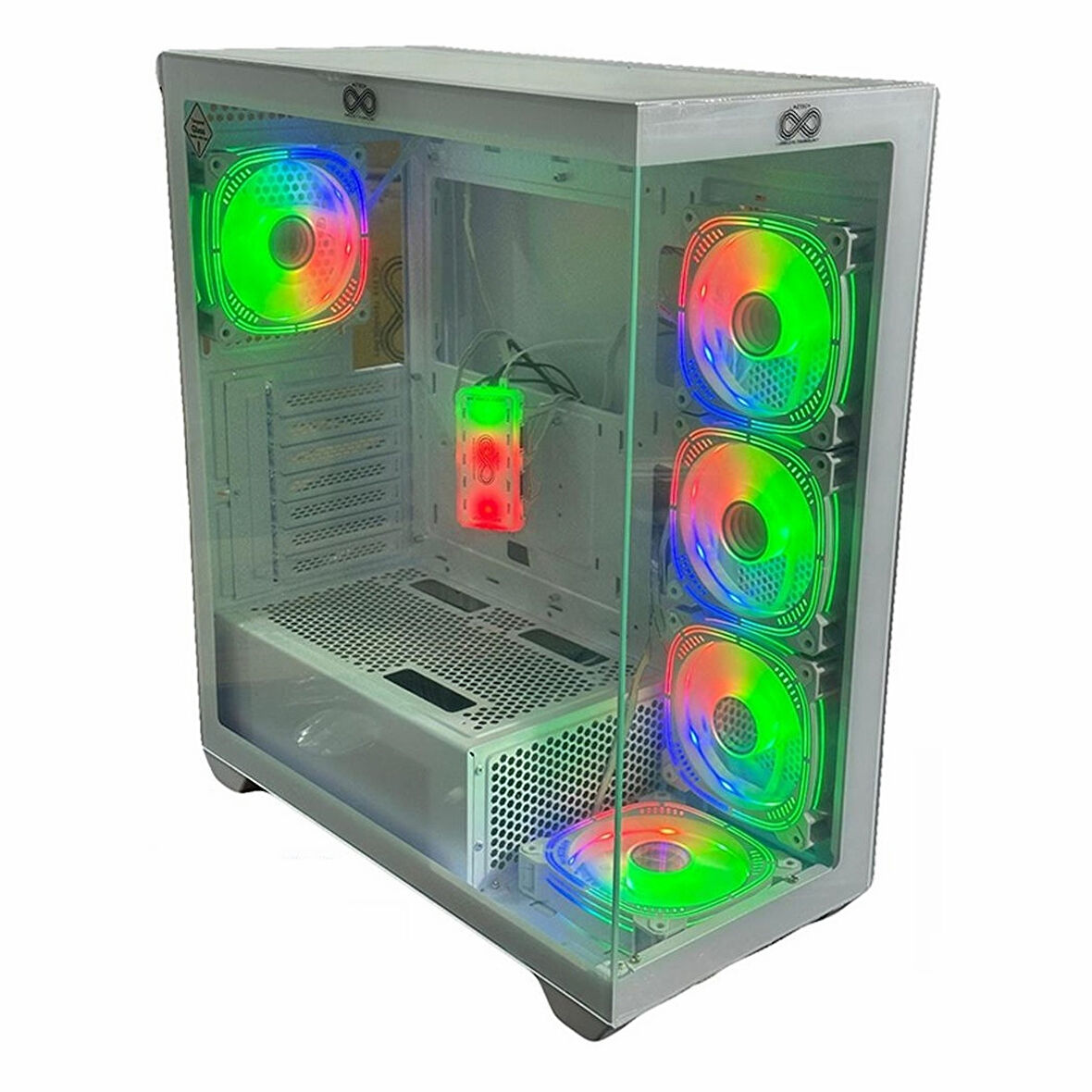 Aztech AZT101-W USB 3.0 RGB ATX Mid Tower Beyaz Kasa