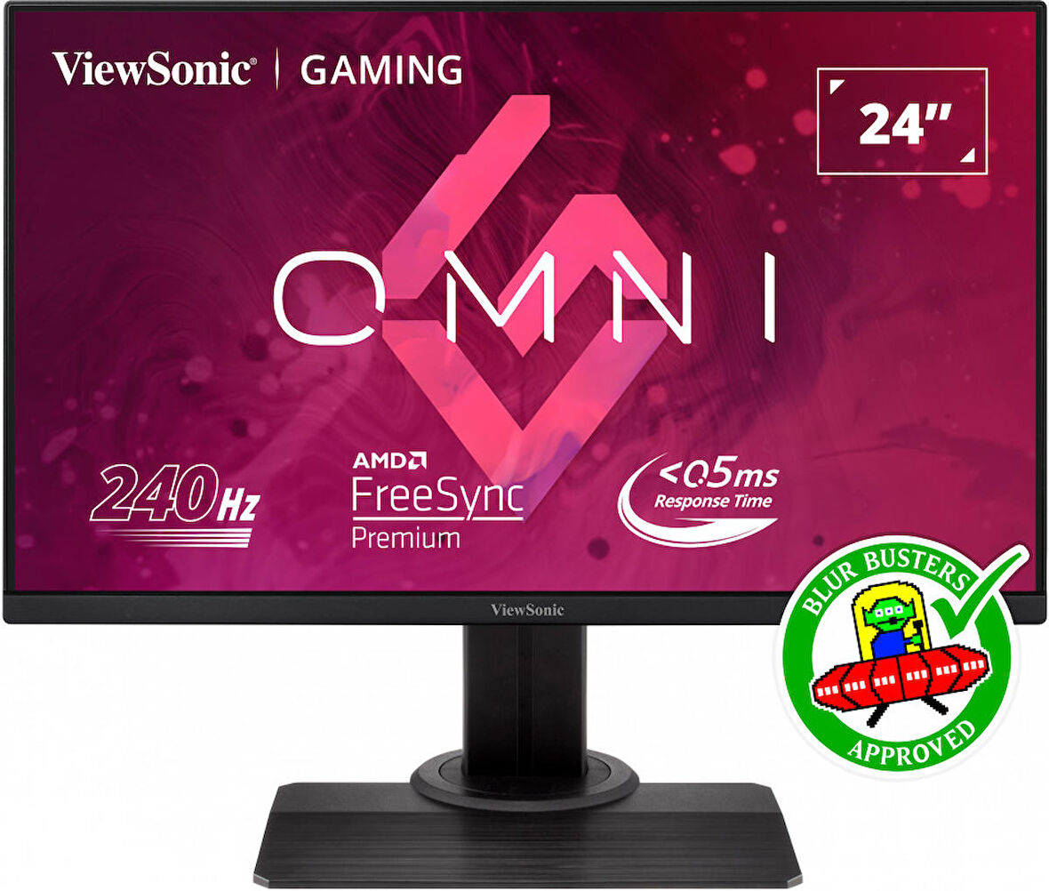 VIEWSONIC XG2431 GAMING MONITOR 23.8 0.5MS MPRT 240HZ FAST IPS 1920X1080 FHD 230 HDMI DP 16:9 80M:1 16.7M HOPARLOR 3 KENAR CERCEVESI