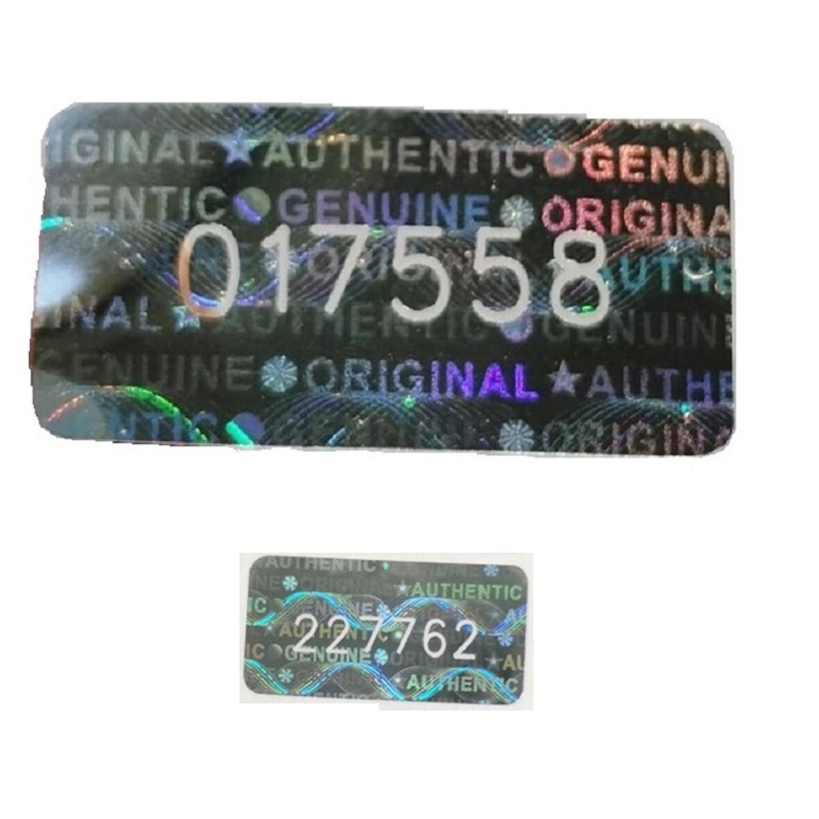 YATE10 1x2cm 105 Adet Gümüş Hologramlı Garanti Etiketi Seri Numaralı