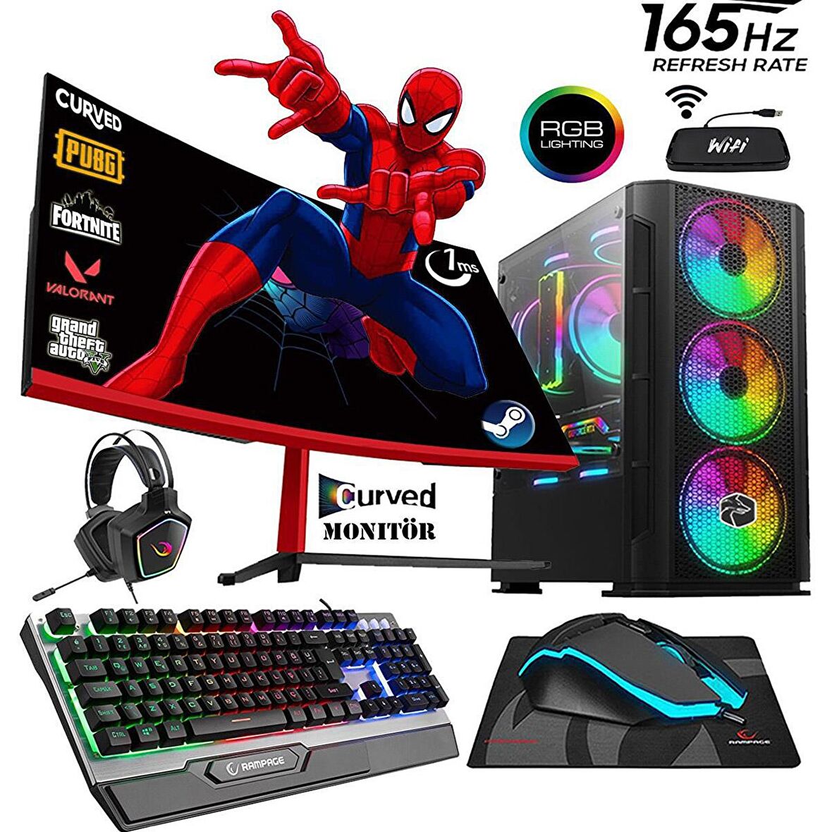 Zeiron Sp25 AMD 3600 16 GB DDR4 RAM 1 TB SSD 1 TB HDD AMD Radeon RX 550 FreeDos Masaüstü Bilgisayar 
