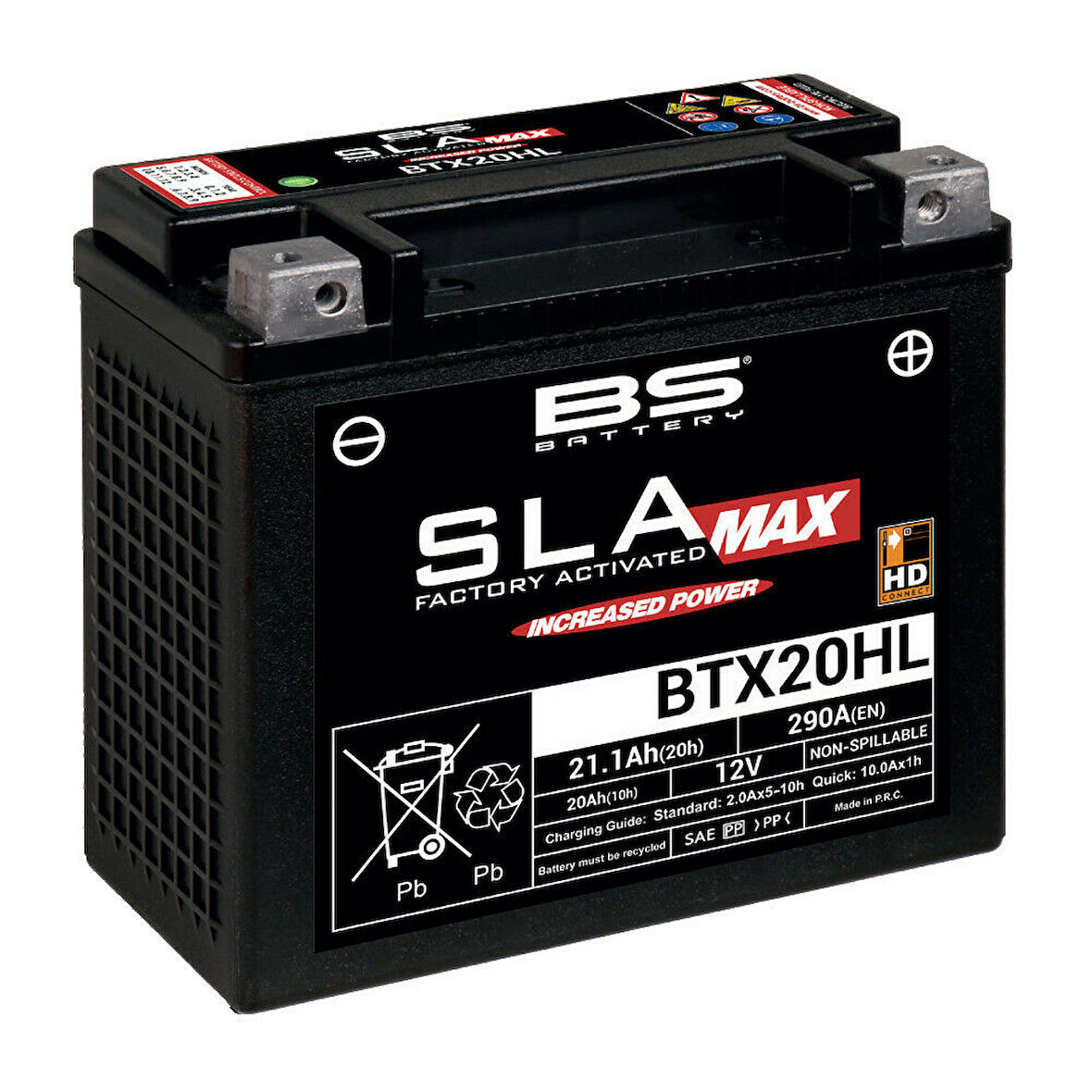 Bs Btx20hl Sla Max 1996-2003 Harley-Davidson Sportster Custom XL1200C Uyumlu Akü
