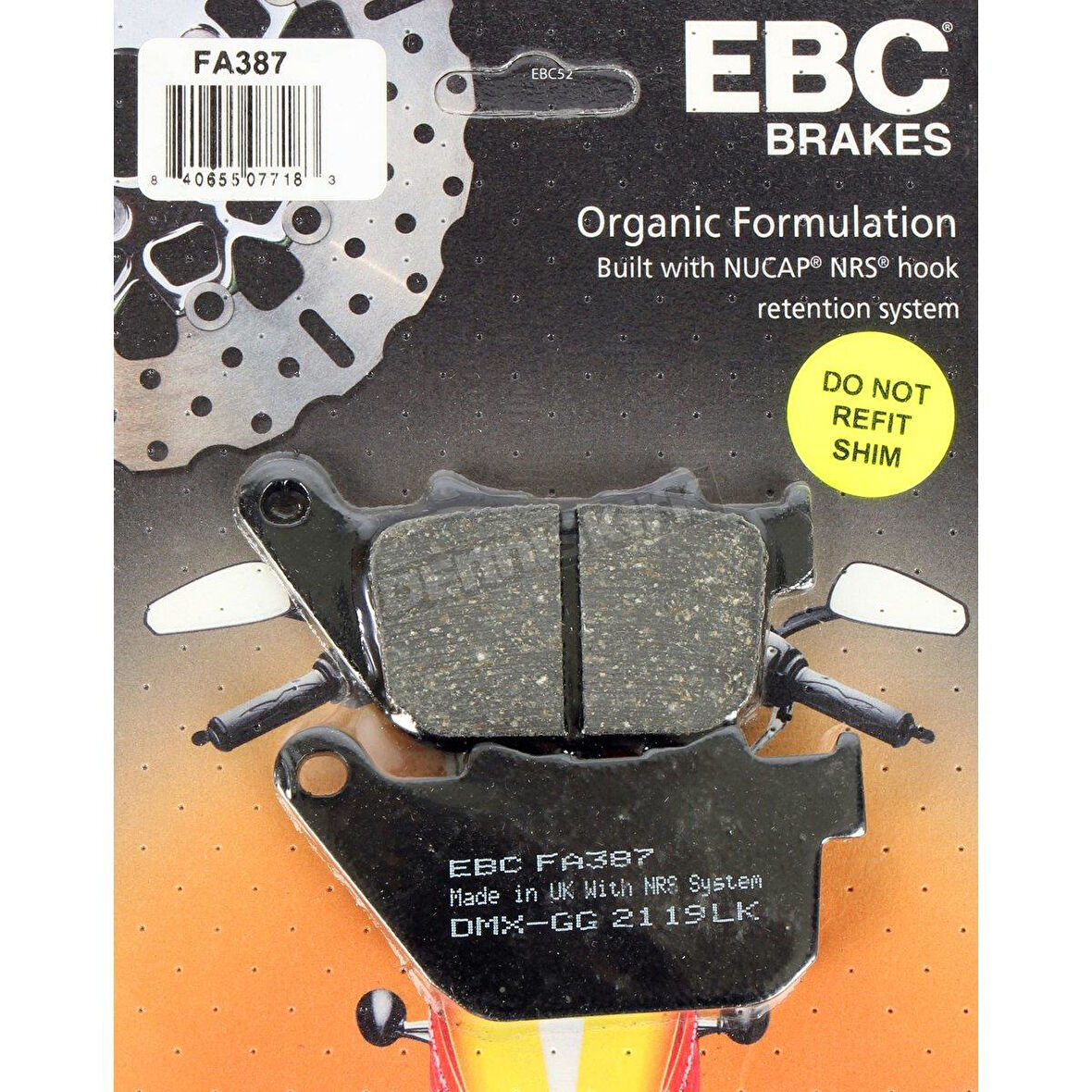 Ebc Fa387 2004-2010 Harley-Davidson Sportster Custom XL883C Arka Fren Balatası