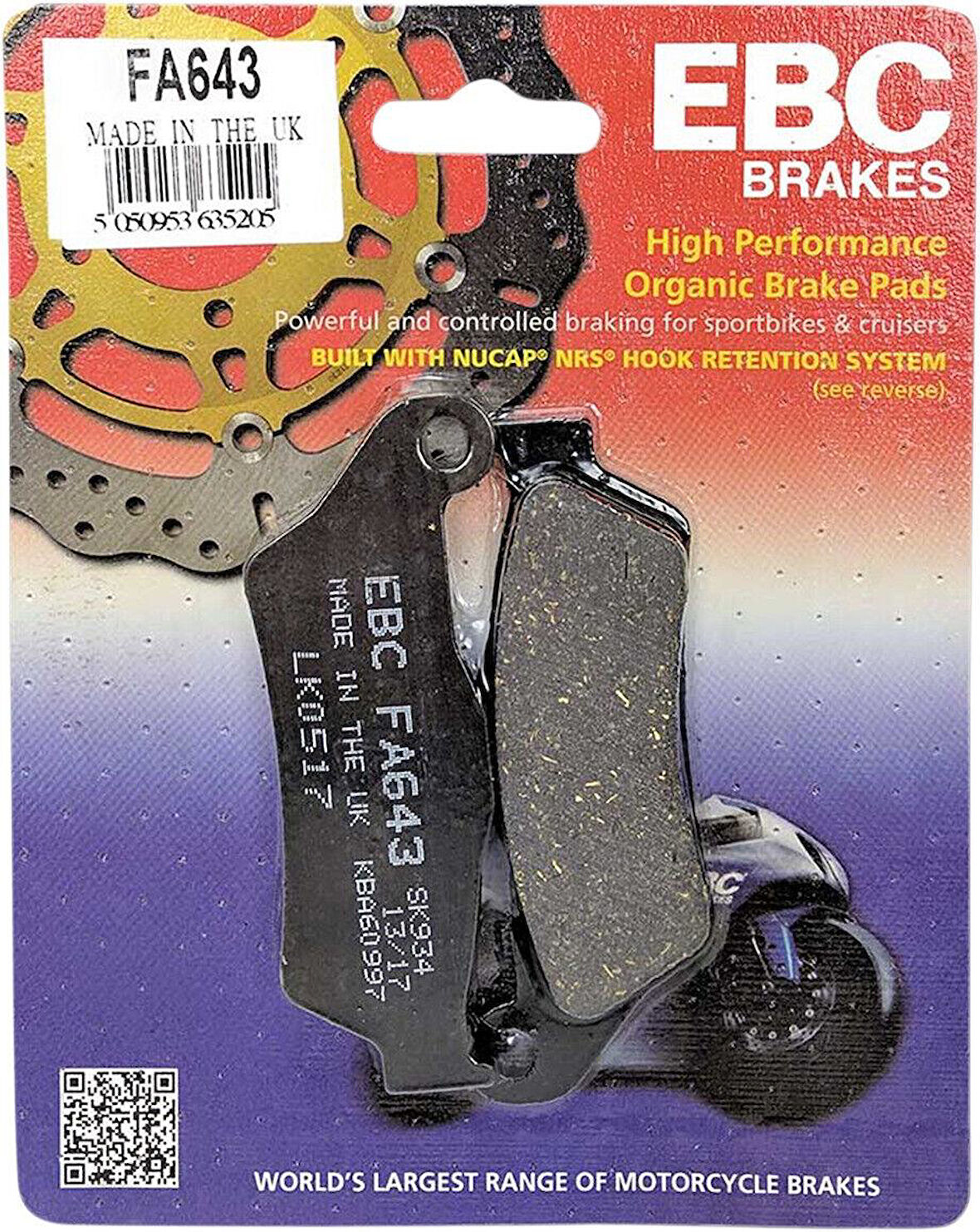 Ebc Fa643 2014-2015 Harley-Davidson Street 750 Arka Fren Balatası