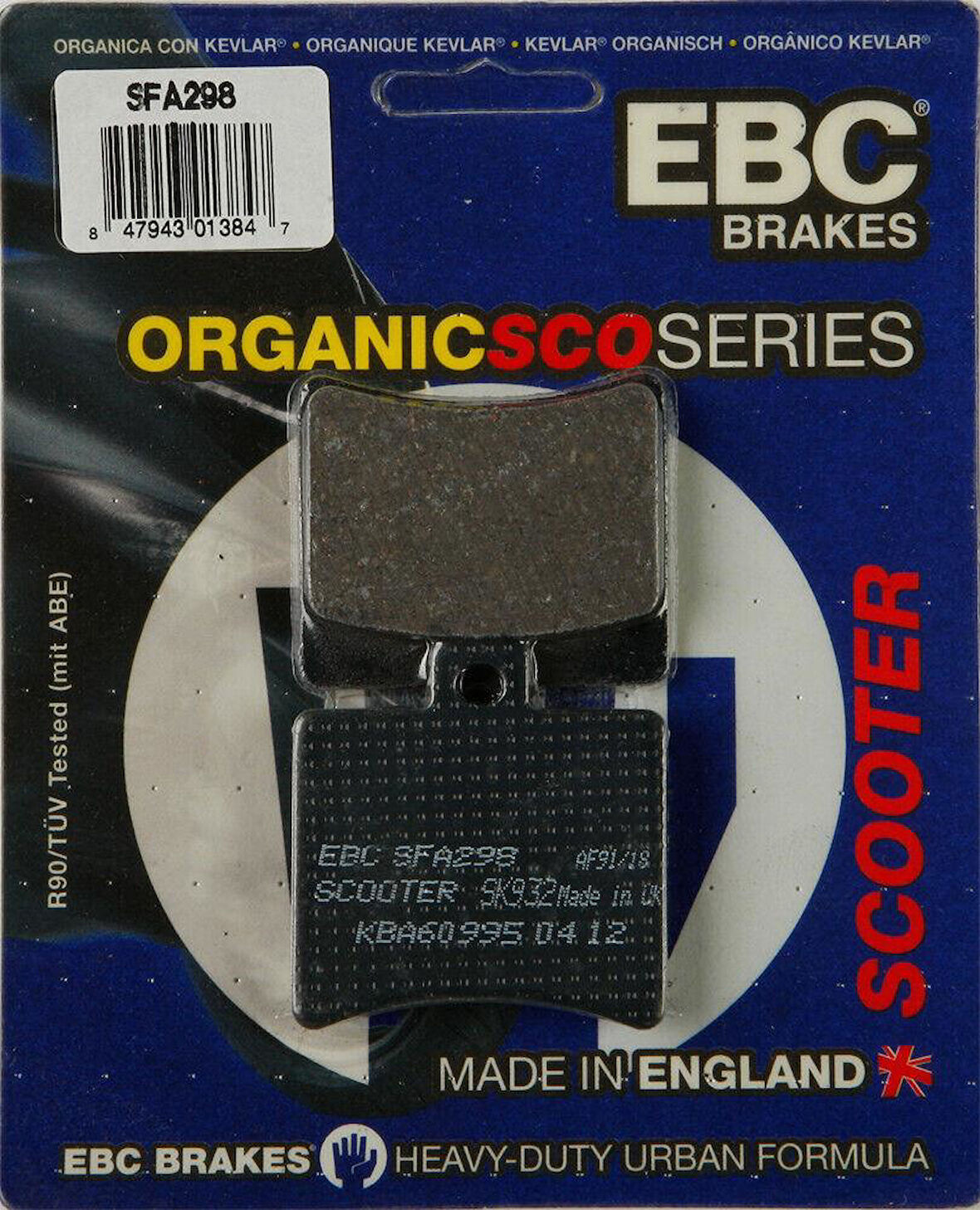 Ebc Sfa298 2005-2009 Aprilia Atlantic 500 Sprint Arka Fren Balatası