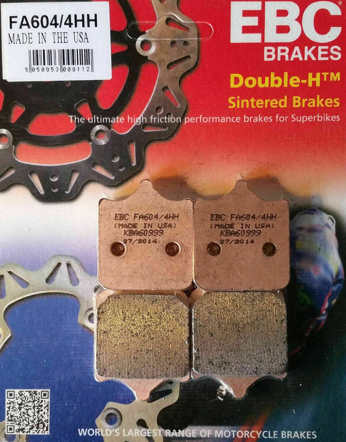 Ebc Fa604/4Hh 2010-2018 BMW S 1000 RR Uyumlu Ön Fren Balatası Sinterli Balata