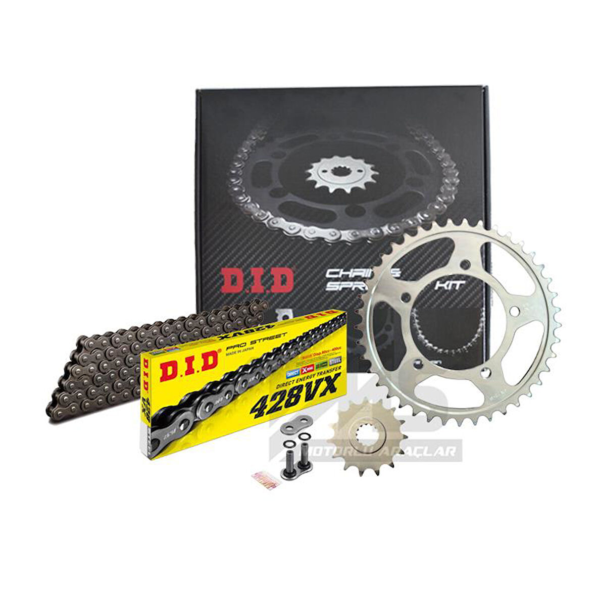 Did 428VX-Jt 2004-2010 Honda CBR 125 R Uyumlu Zincir Dişli Set Çelik Renk