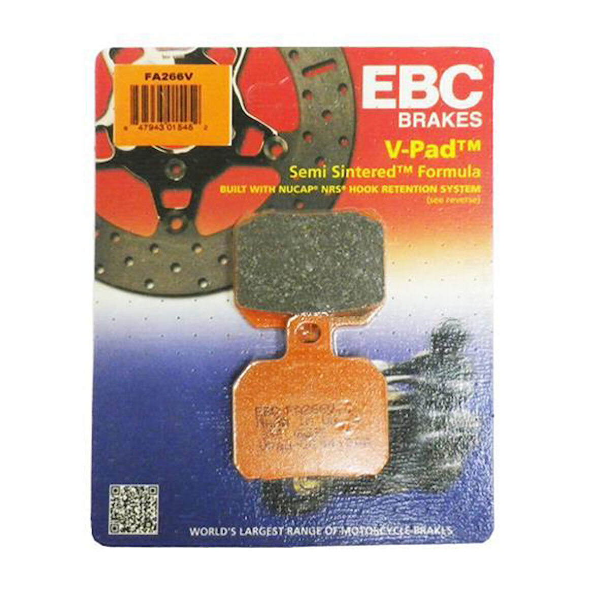 Ebc Fa266V 2021-2022 Honda CBR 1000 RR-R Fireblade SP Uyumlu Arka Fren Balatası Yarı Sinterli Balata