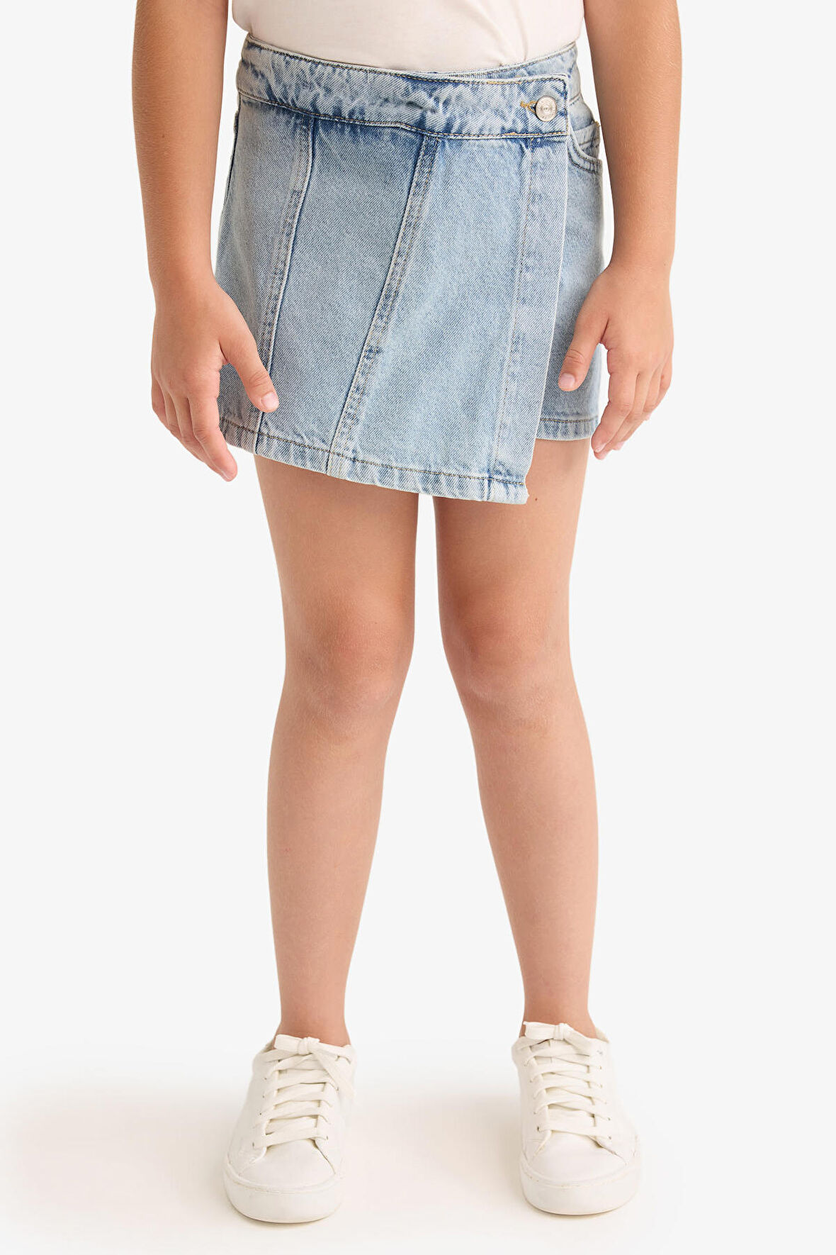 DeFacto Kız Çocuk 23 Nisan Çocuk Bayramı Jean Şort Etek B5035A825SMNM28