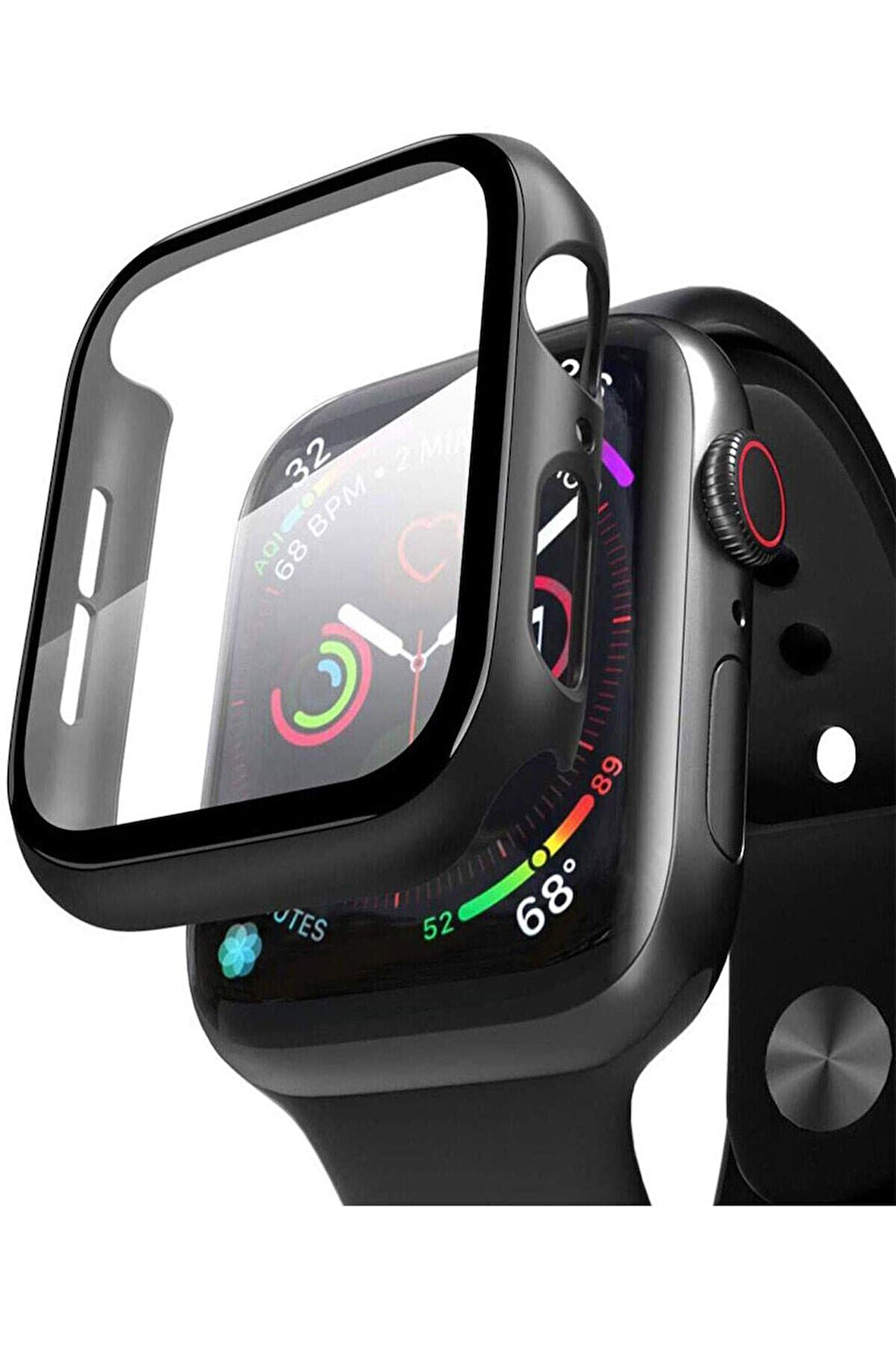 Apple Watch 2 3 4 5 6 Seri  42mm Ekran Koruyucu Kılıf Cam 360 Derece Tam Koruma