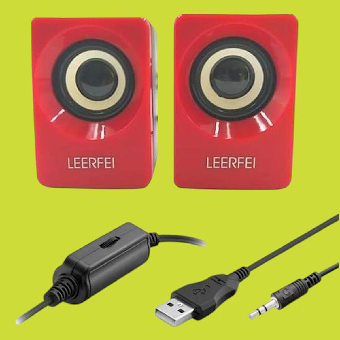 PratikAI 1+1 Multimedia USB ve Jacklı Mini Hoparlör - Yüksek Stereo Ses Sistemi