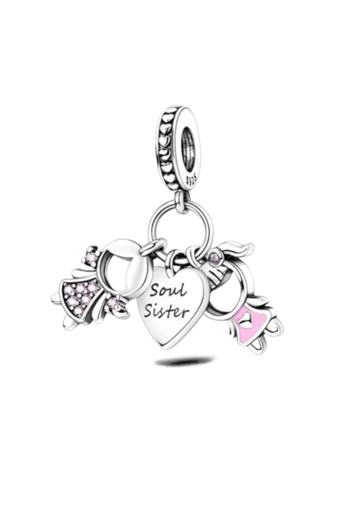 Ruh İkizi Kız Kardeşler Charm | 925 Ayar Gümüş