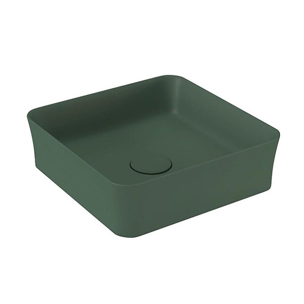 Bocchi Slim Line Kare Lavabo 38x38 cm Mat Yeşil