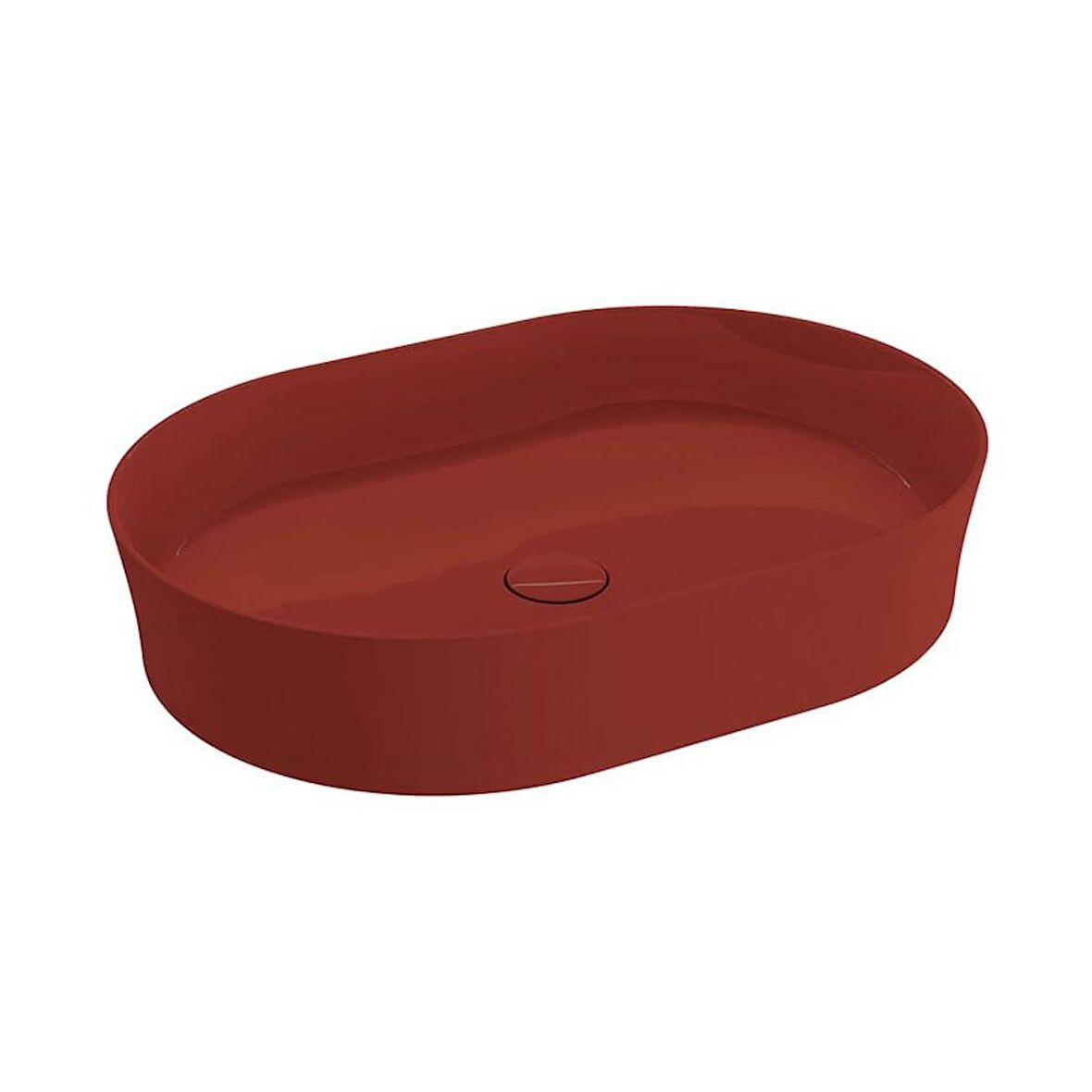 Bocchi Slim Line Oval Lavabo 55x38 cm Parlak Kırmızı