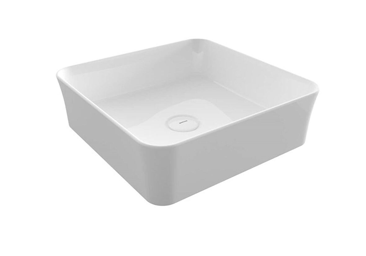 Bocchi Slim Line Kare Lavabo 38x38 cm Parlak Beyaz