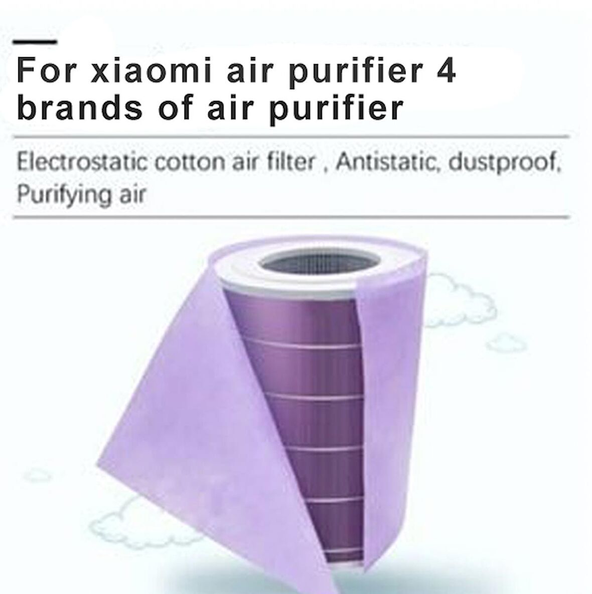 Filterhauz Xiaomi Mi Uyumlu Air Purifier 4 İçin Toz Tutucu Filtre 4 Adet