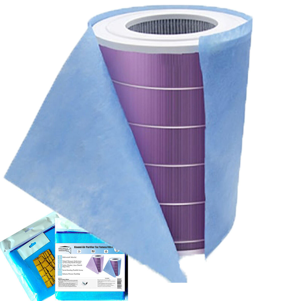 Filterhauz Xiaomi Mi Uyumlu Air Purifier 4 Lite İçin Toz Tutucu Filtre 6 Adet