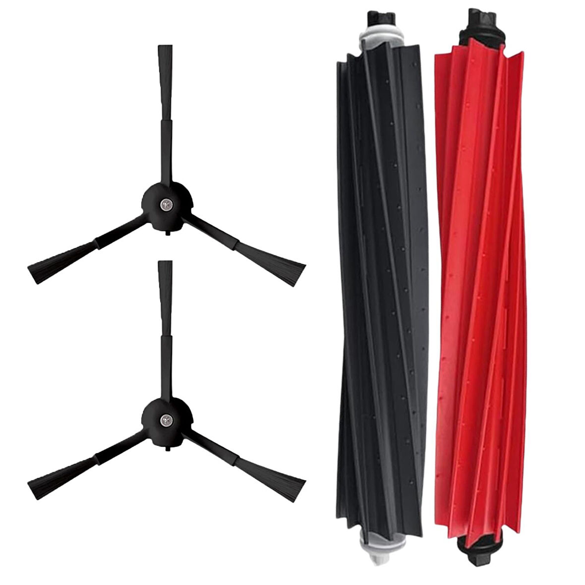 Roborock S8 , S8 Plus , S8 Pro Ultra Uyumlu Siyah Ana Yan Fırça Yedek Set