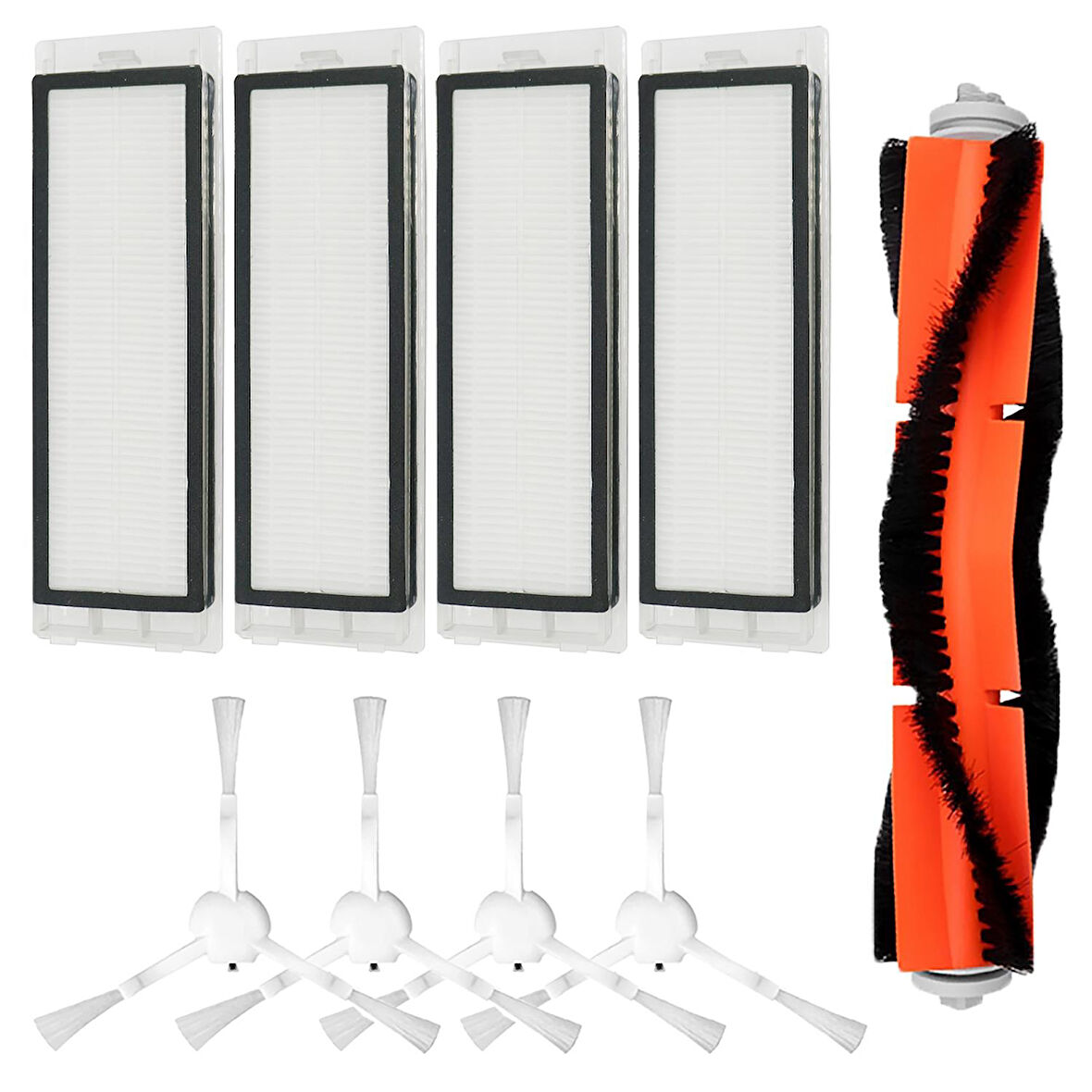 Xiaomi X10 , X10 + Plus Uyumlu Beyaz 9 Parça Yedek Set