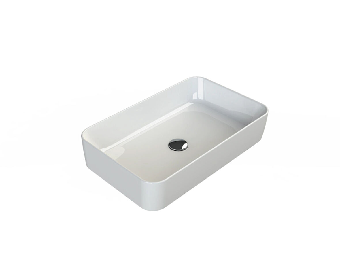  TURKUAZ Hera Tezgahüstü Lavabo 60x38 cm  (Bataryasız Lavabo)