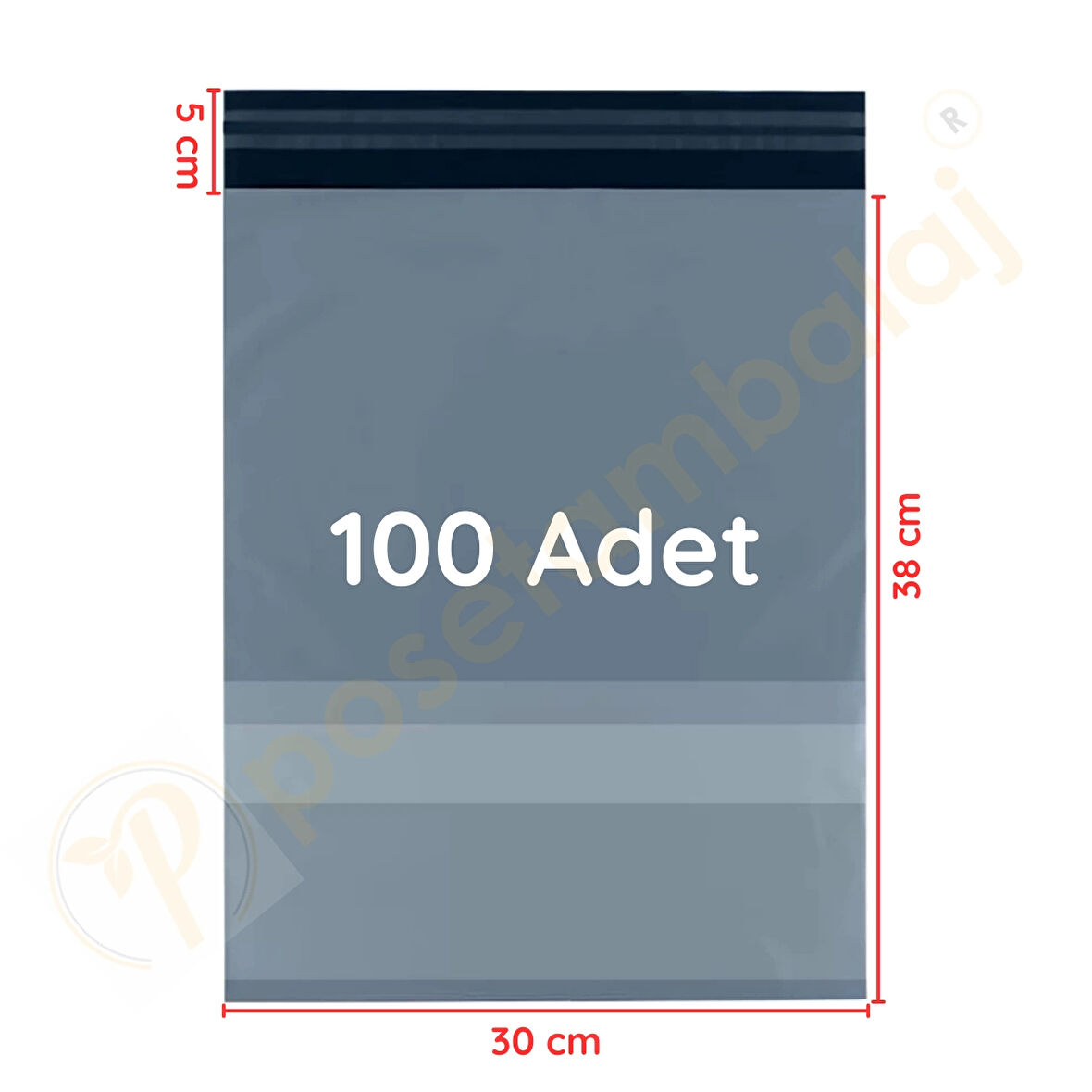 30x38+5 cm (30x43) Cepli Kargo Poşeti 100 Adet