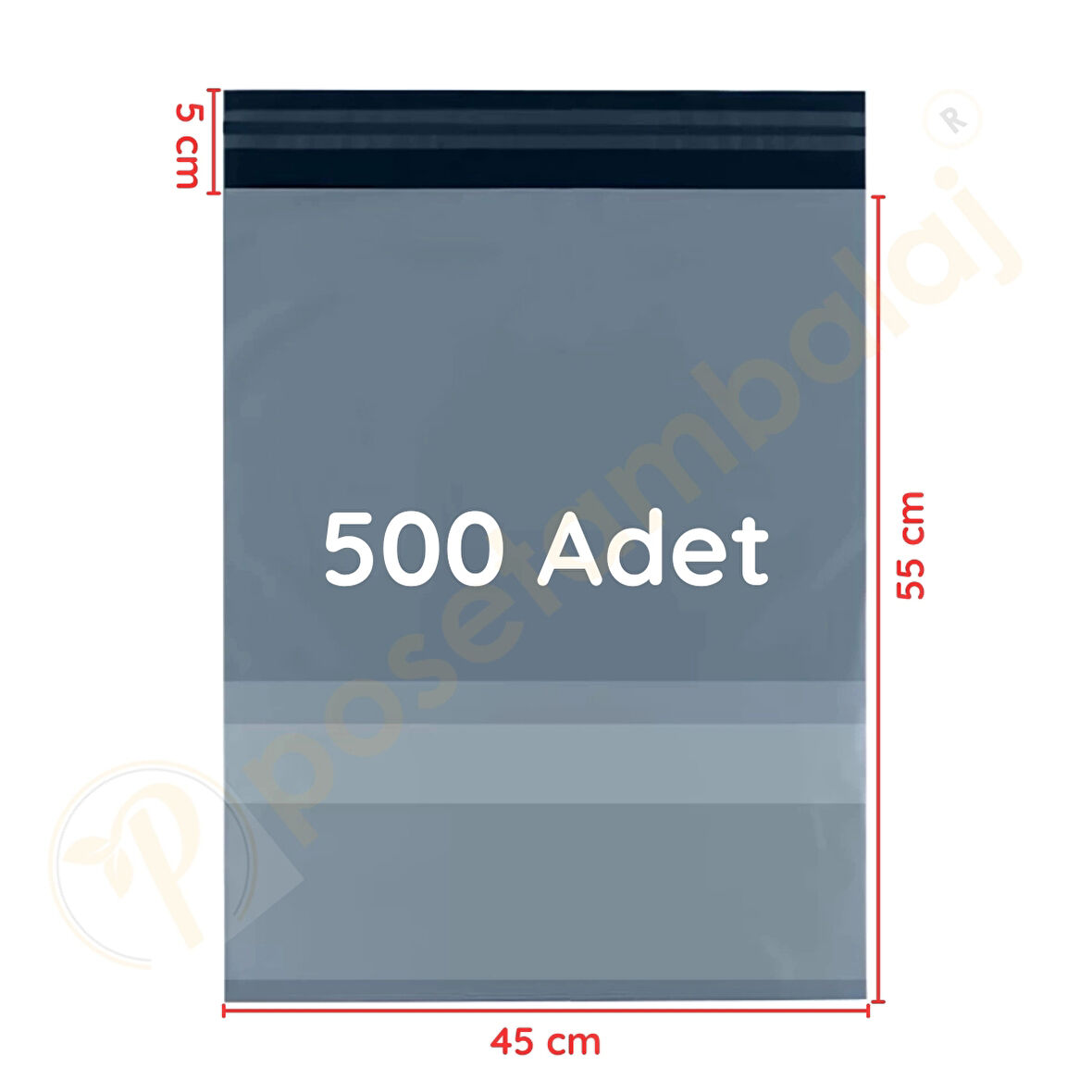 45x55+5 cm (45x60) Cepli Kargo Poşeti 500 Adet