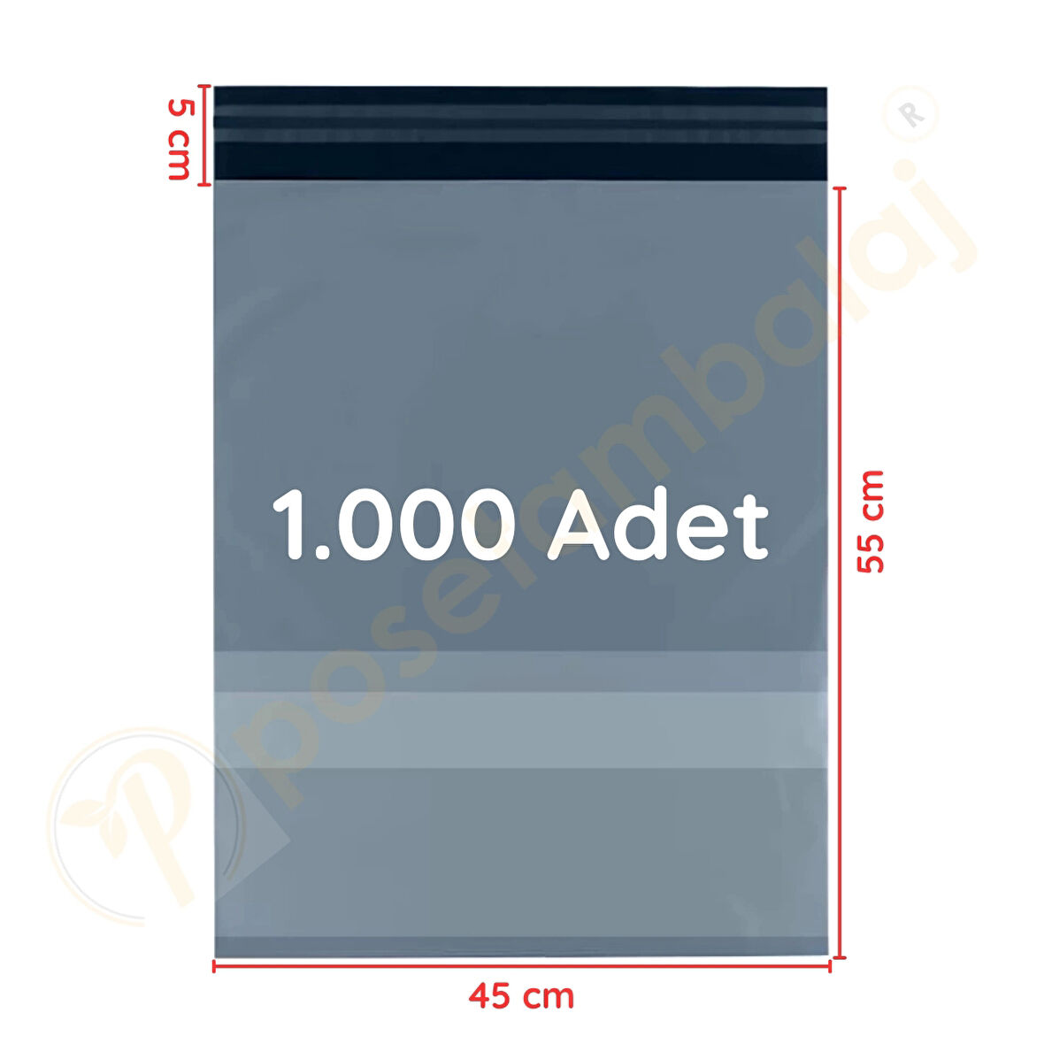 45x55+5 cm (45x60) Cepli Kargo Poşeti 1.000 Adet