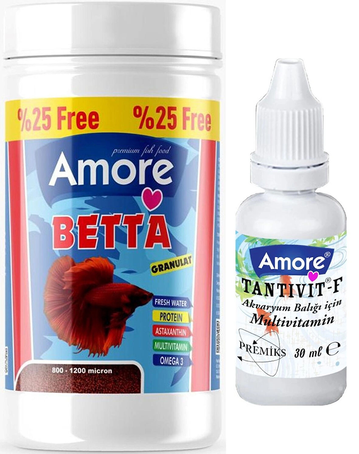 Betta Granulat 125 ml 56 gr Akvaryum Beta Balık Yemi ve Multivitamin