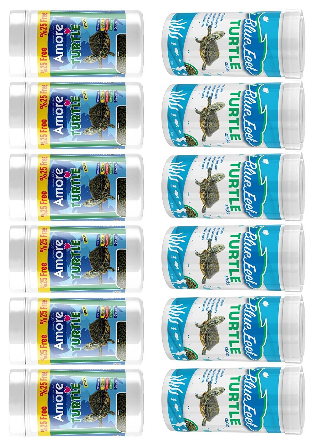 Turtle Food Sticks 6x125ml, Bluefeel 6x100ml Su Kaplumbağası Yüzen Yemi