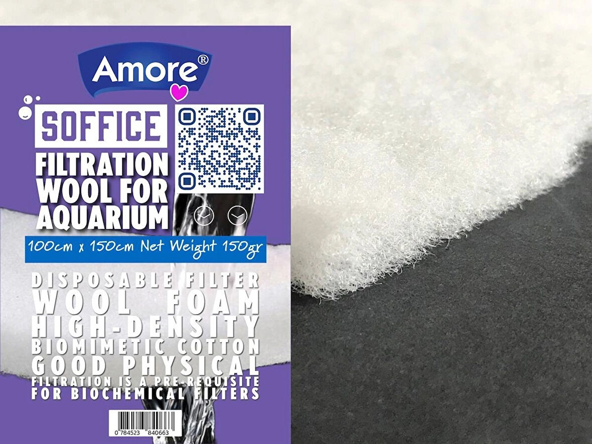 Akvaryum 150gr Silikonsuz Filtre Sump Elyafı 100x150cm Soffice