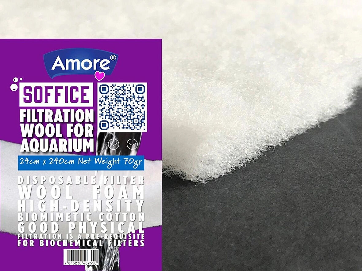 Akvaryum 70gr Silikonsuz Filtre Elyafı 24x240cm Soffice