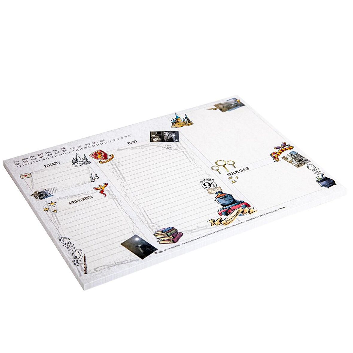 Daily Planner Notepad Harry Potter Lisanslı Özel Tasarım