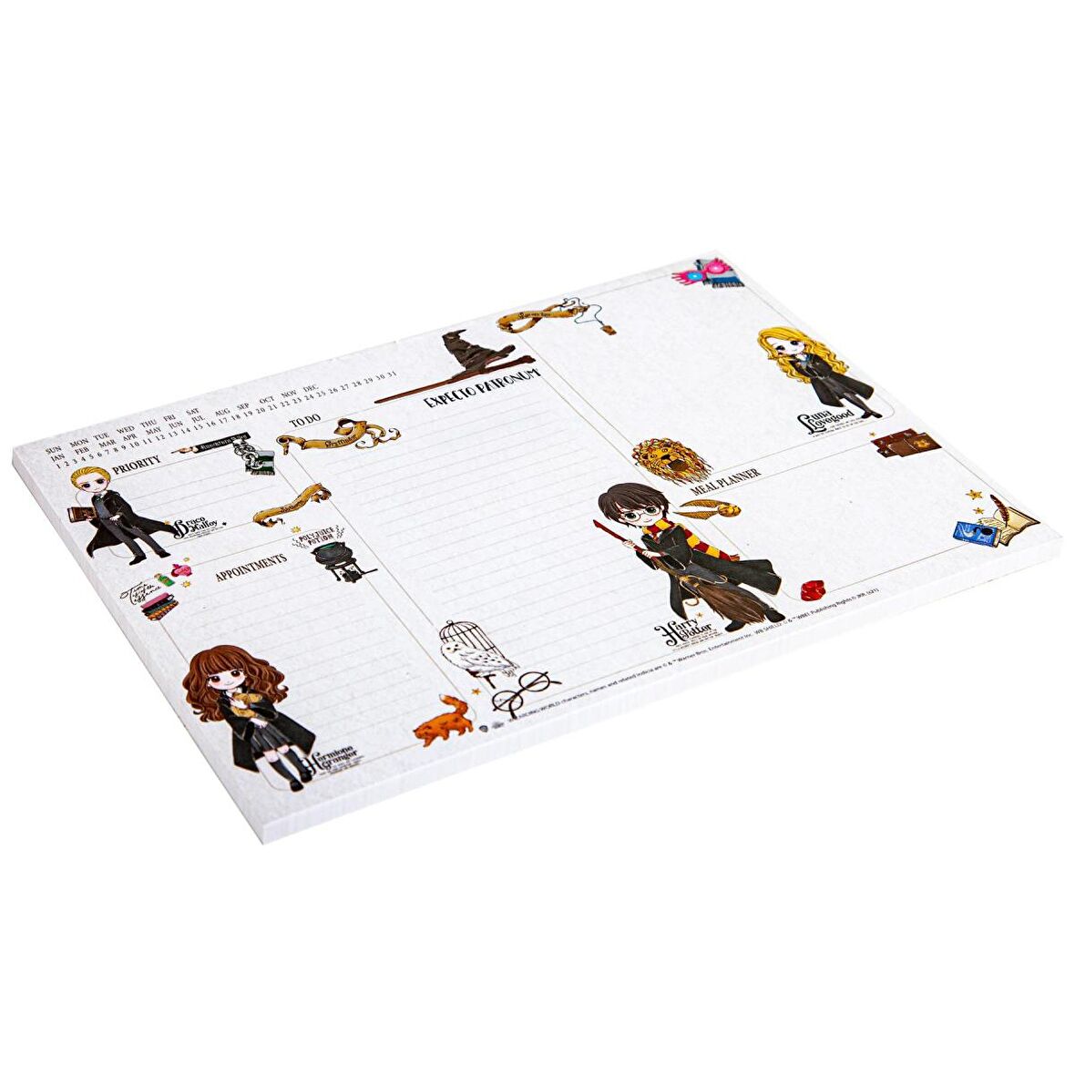 Daily Planner Notepad Harry Potter Lisanslı Özel Tasarım