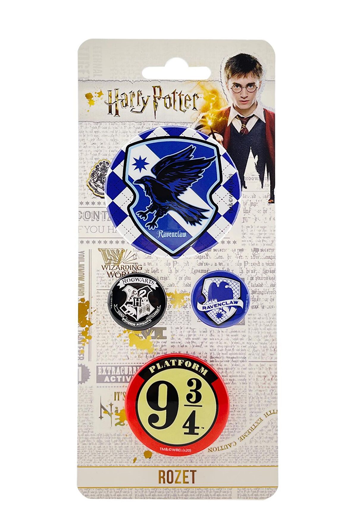 Gifi Rozet & Broş Harry Potter Ravenclaw 4 adet Warner Bros. Lisan