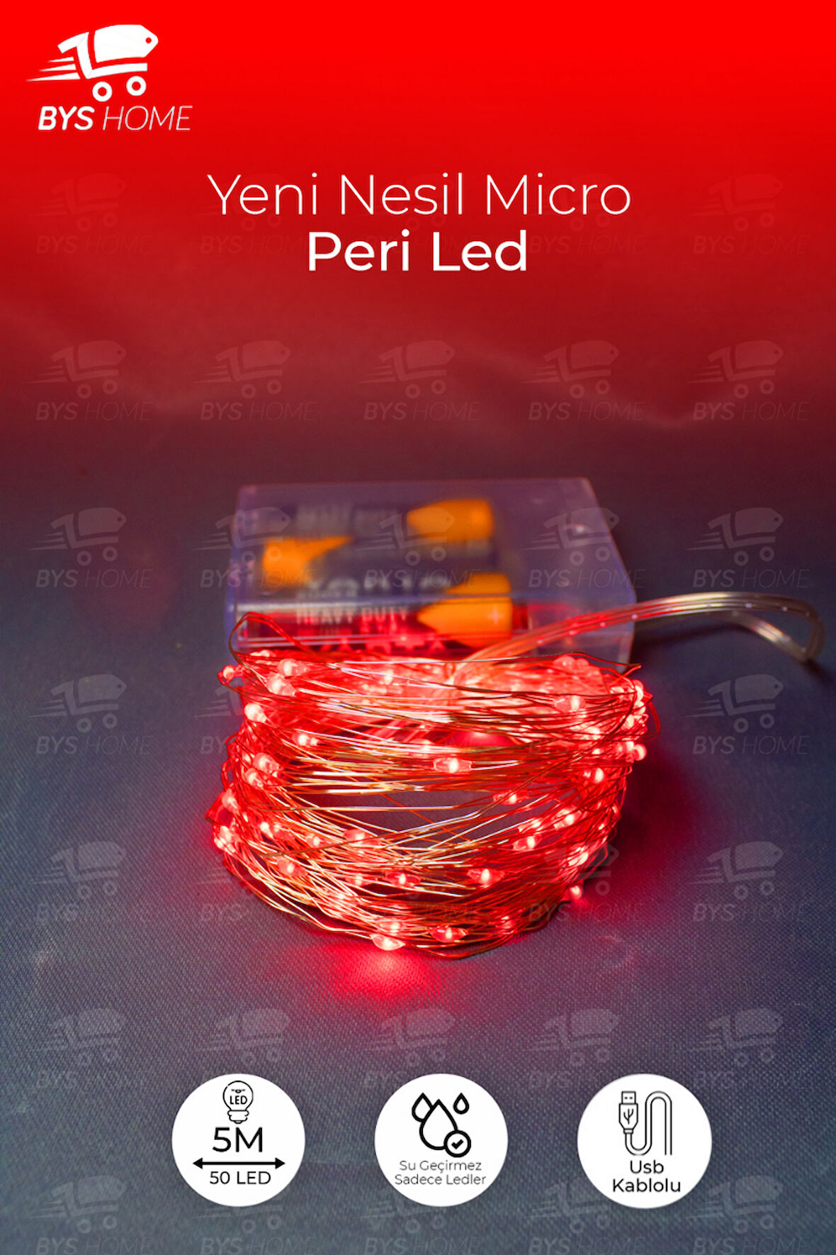 Peri Led Işık 5 Metre Usb Ile Çalışan Çok Amaçlı Dekoratif Aydınlatma