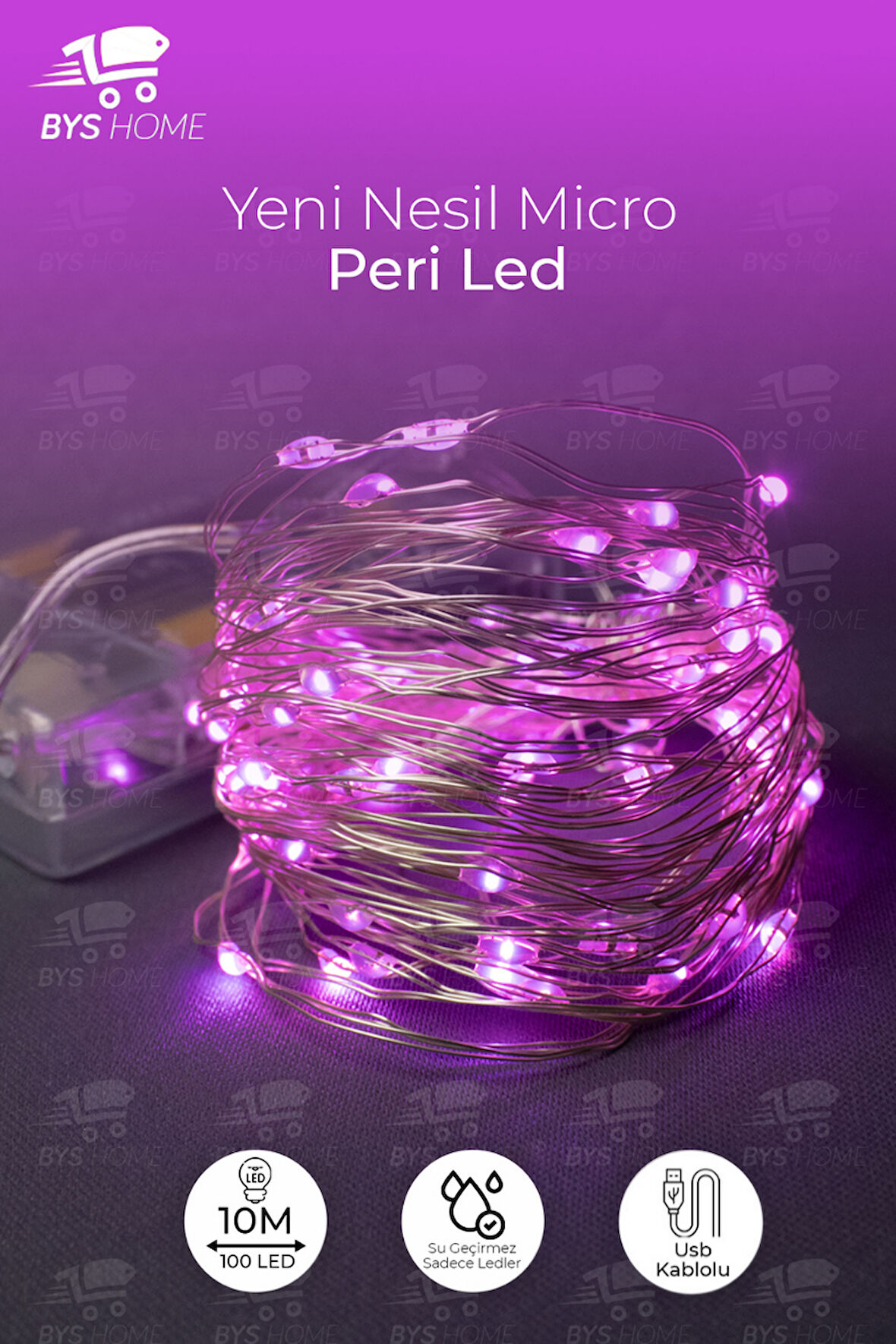 Peri Led Işık 10 Metre Usb Ile Çalışan Çok Amaçlı Dekoratif Aydınlatma