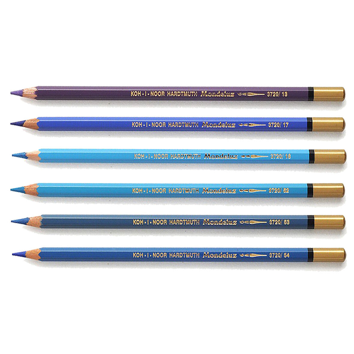 Koh-i Noor Mondeluz Aquarel Kalem Mavi Tonlar 6lı Set