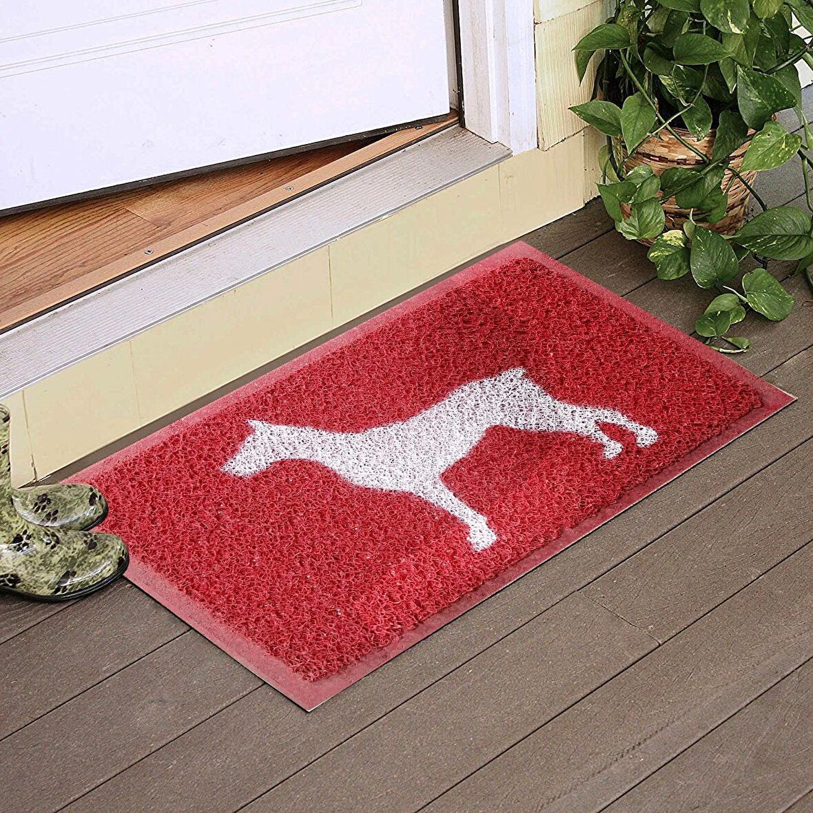 Köpek Desenli Kapı Önü Paspası