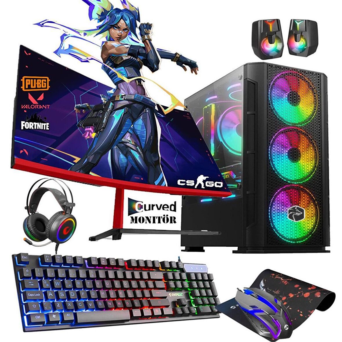 Zeiron Afx60 AMD 3600 16 GB DDR4 RAM 256 GB SSD NVIDIA GeForce GTX 1050 Ti FreeDos Masaüstü Bilgisayar 