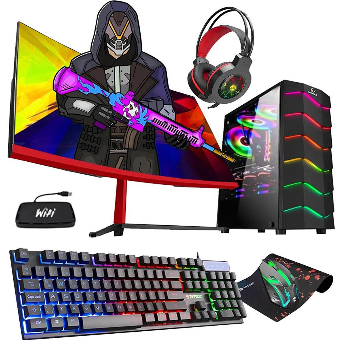 Zeiron Fx50 Ultra Intel i5 3470 16 GB DDR3 RAM 256 GB SSD 1 TB HDD NVIDIA GeForce GTX 1650 FreeDos Masaüstü Bilgisayar 