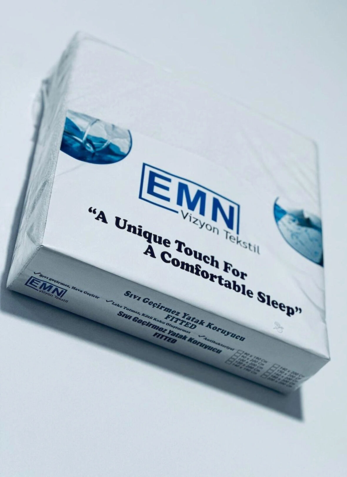 emnvizyontekstil - 180x200 cm Yatak Alezi %100 Sıvı Geçirmez-fıtted