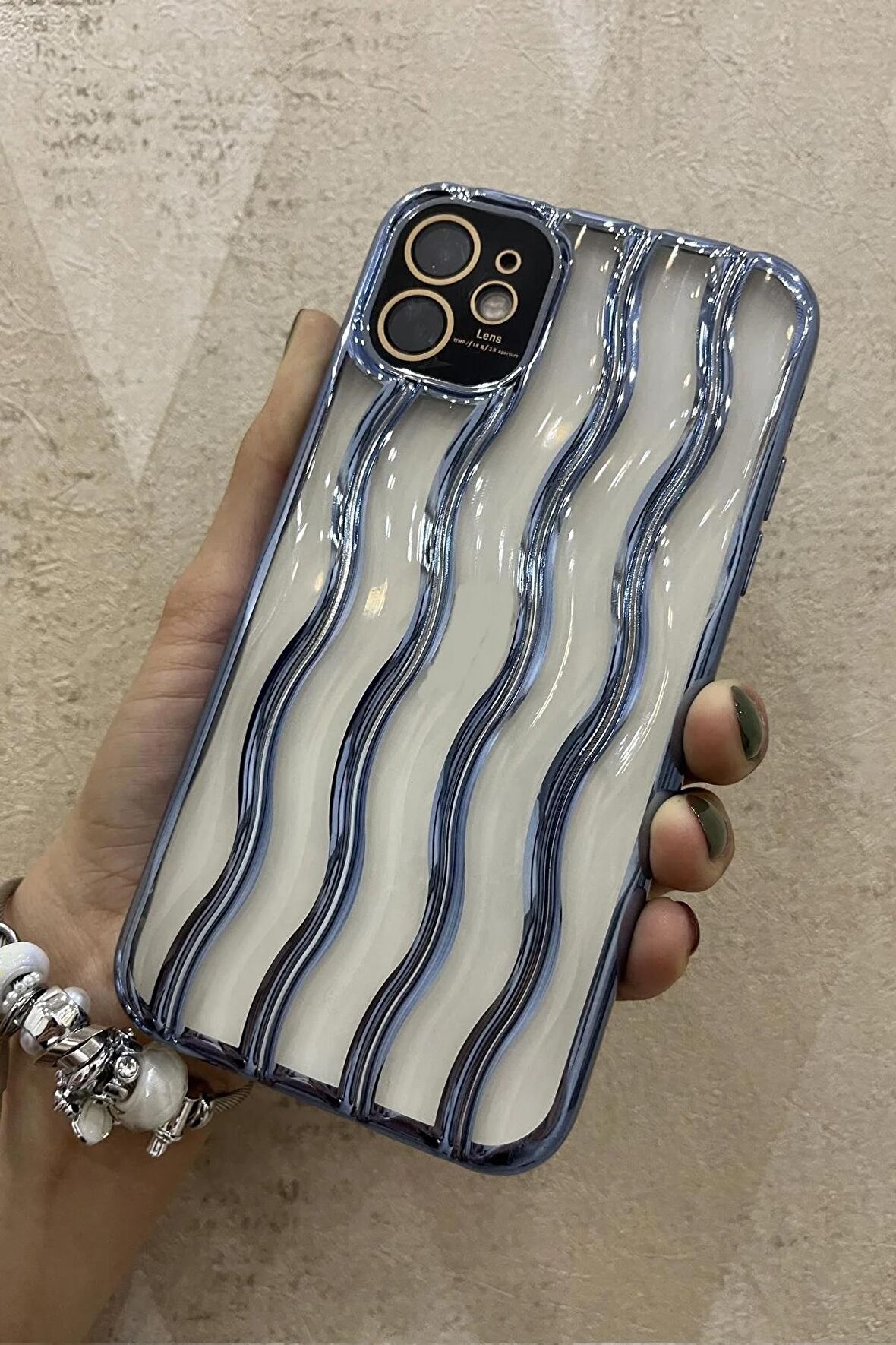 Apple iPhone 11 Uyumlu Dalga Desenli Premium Kılıf