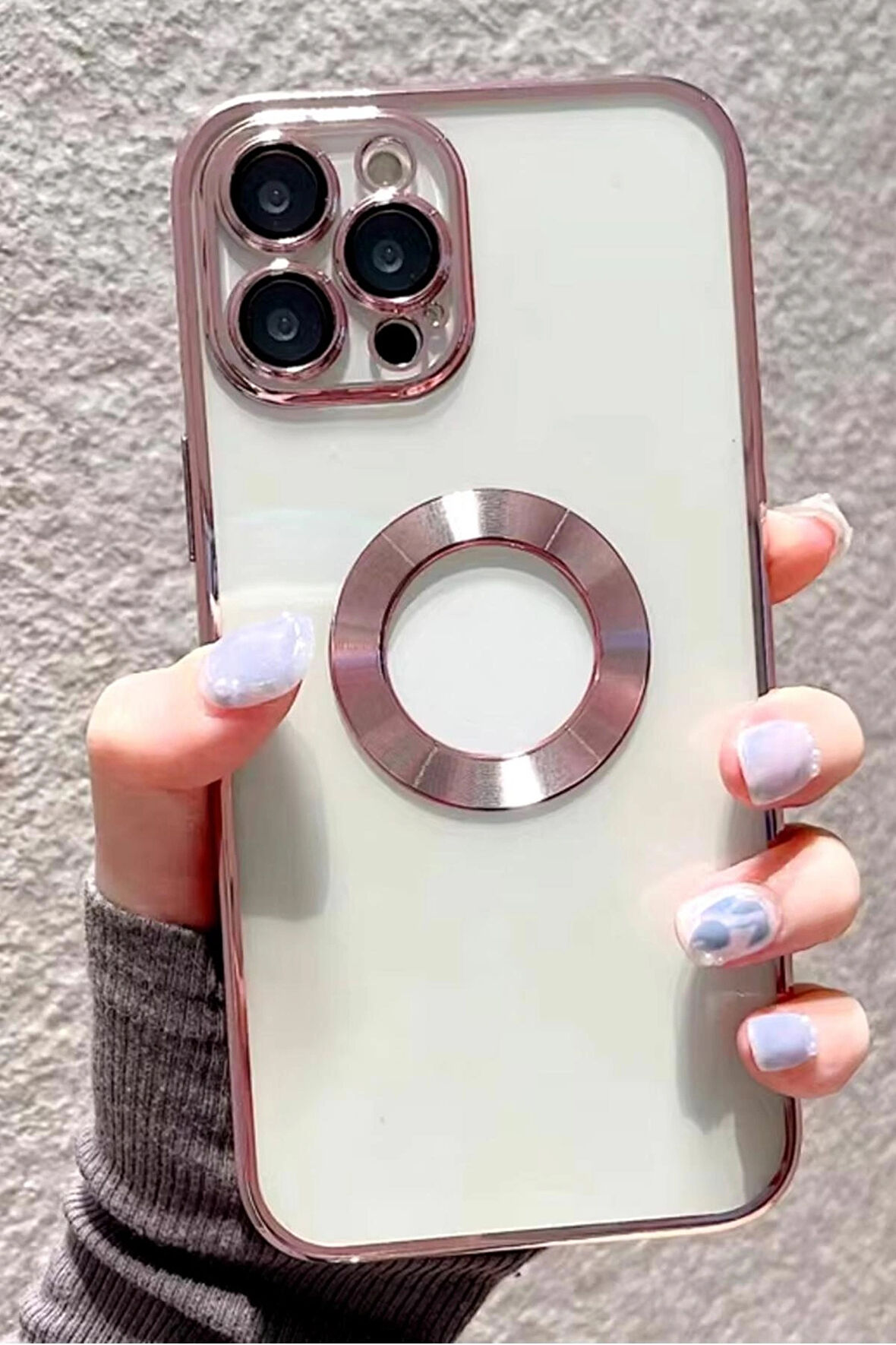 Apple iPhone 14 Pro Max Uyumlu Kamera Korumalı Şeffaf Renkli Kılıf