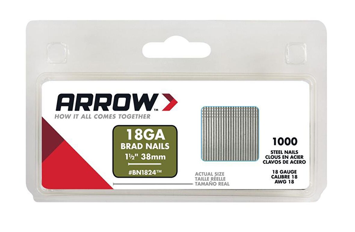 Arrow BN1824 38mm 1000 Adet Profesyonel Kesik Başlı Çivi 