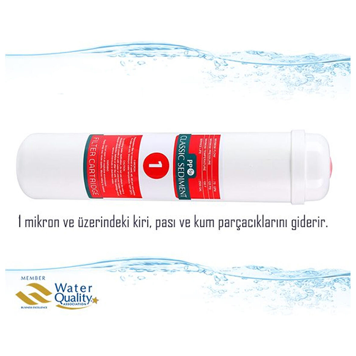 E-Water Su Arıtma Cihazı 6'lı Filtre Seti Vontron Membranlı Kapalı Kasalı Cihazlar İçin 4'lü Mineral Filtreli
