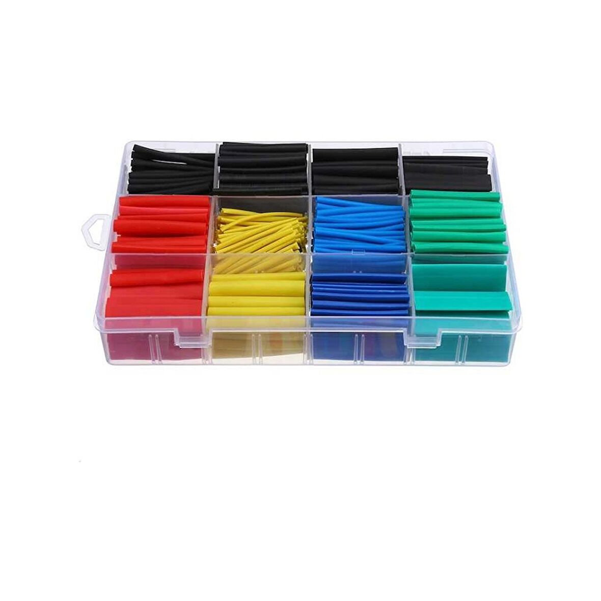 Renkli Isıyla Daralan Makaron Seti - 530 Adet