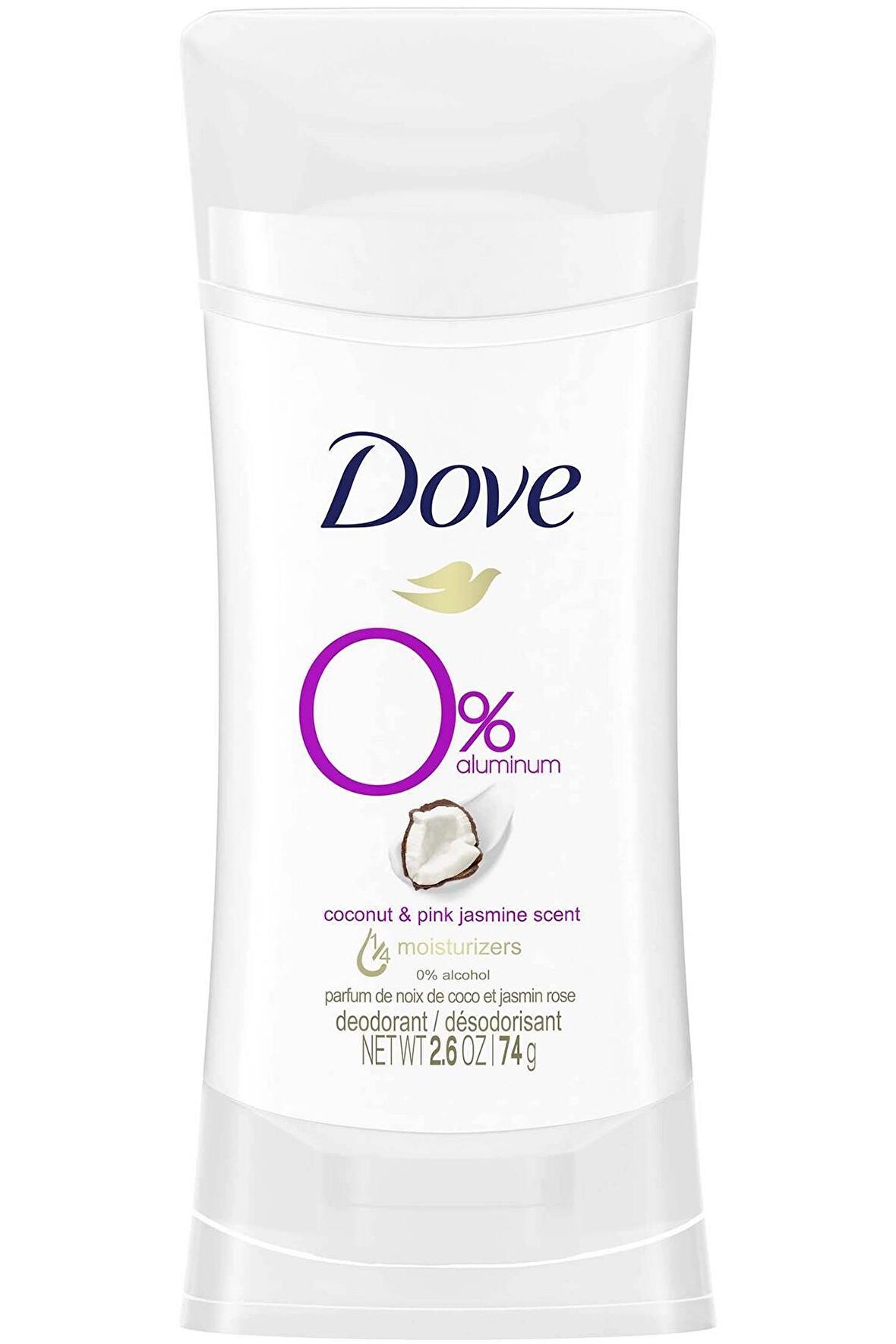 Dove 0% Aluminum Coconut & Pink Jasmine Deodorant 74GR