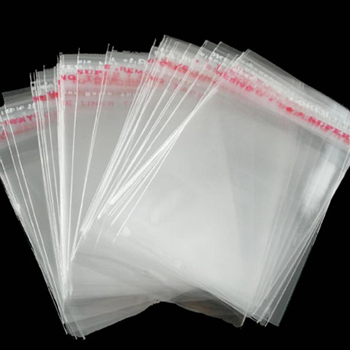 25x25+5 cm. (25*30) 25 Adet Şeffaf Bantlı Yapışkanlı Jelatin Poşet