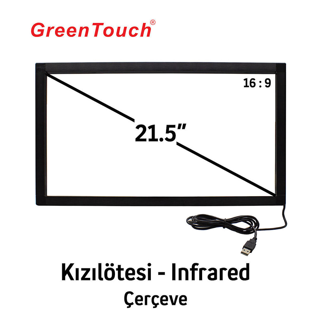 21.5" Green Touch IR Dokunmatik 10 Nokta 4MM Temper