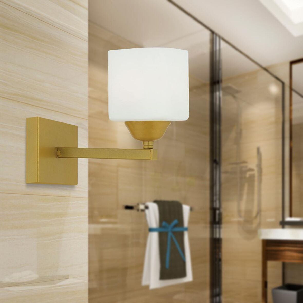Apliqa Minel Metal Modern Yatak Odası Duvar - Yatak Başı Gold Aplik 