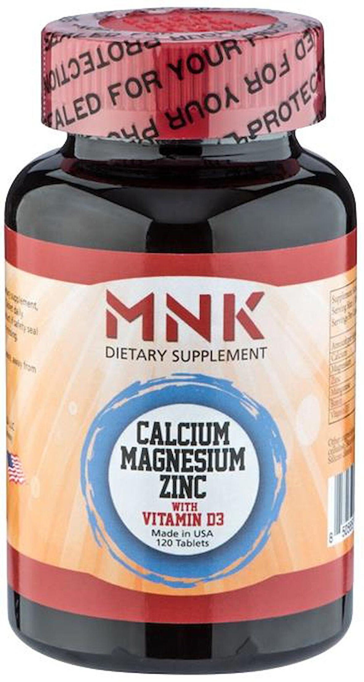 Mnk Kalsiyum Magnezyum Çinko D3 Vitamini 120 Tablet Calcium Magnesium Zinc Vitamin D3 